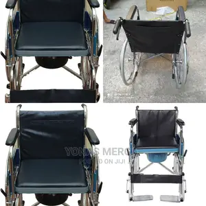 A Premium Steel Commode Wheelchair.