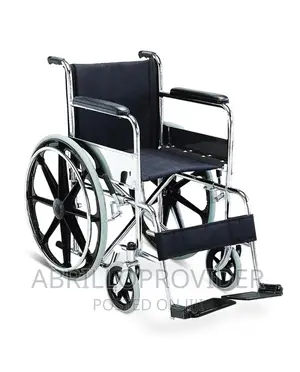 Silver Fixed Manual Folding Wheelchair