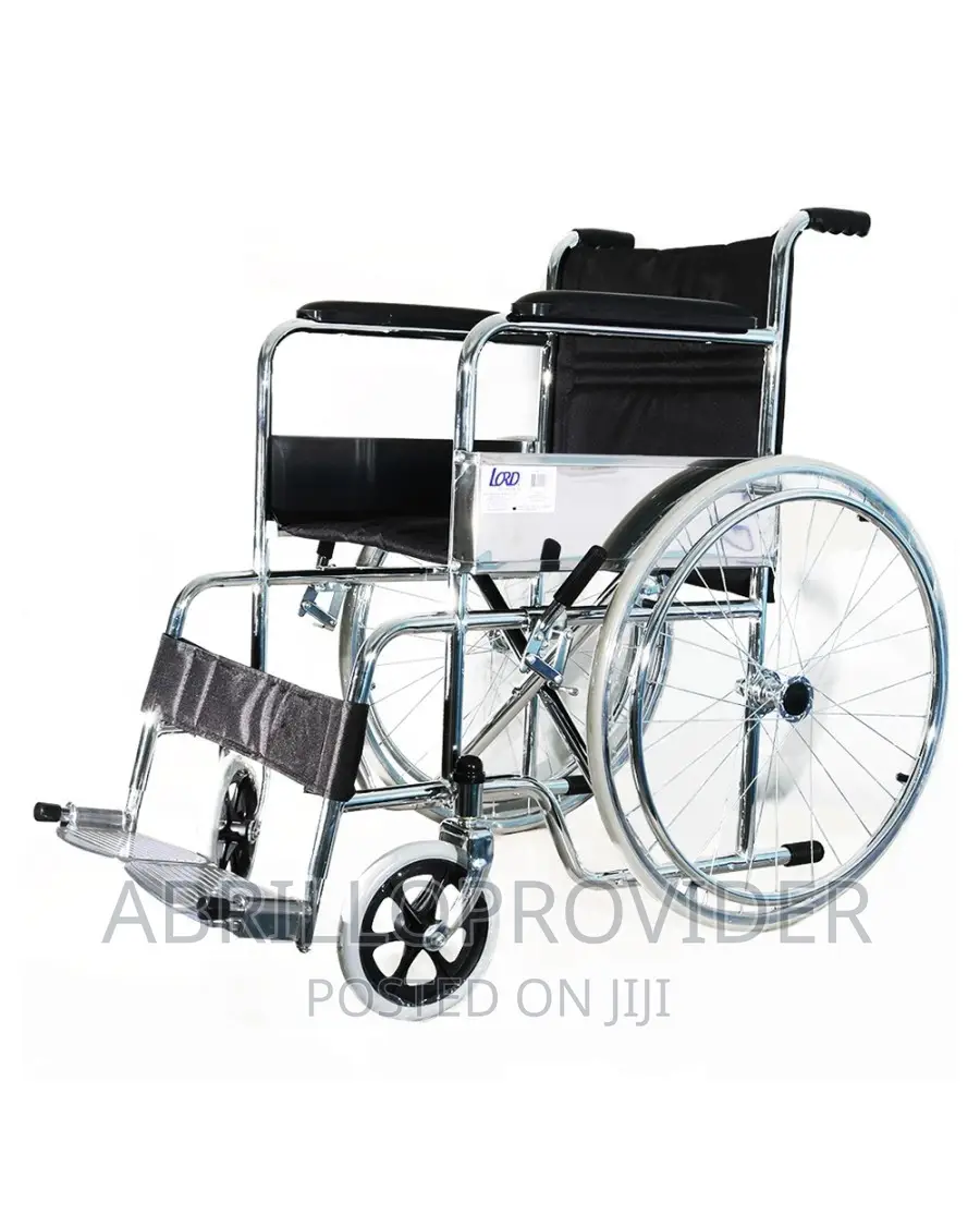 Silver Fixed Manual Folding Wheelchair