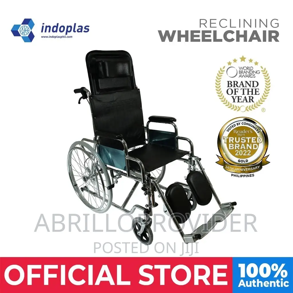 Chrome Commode Reclining Wheelchairs,