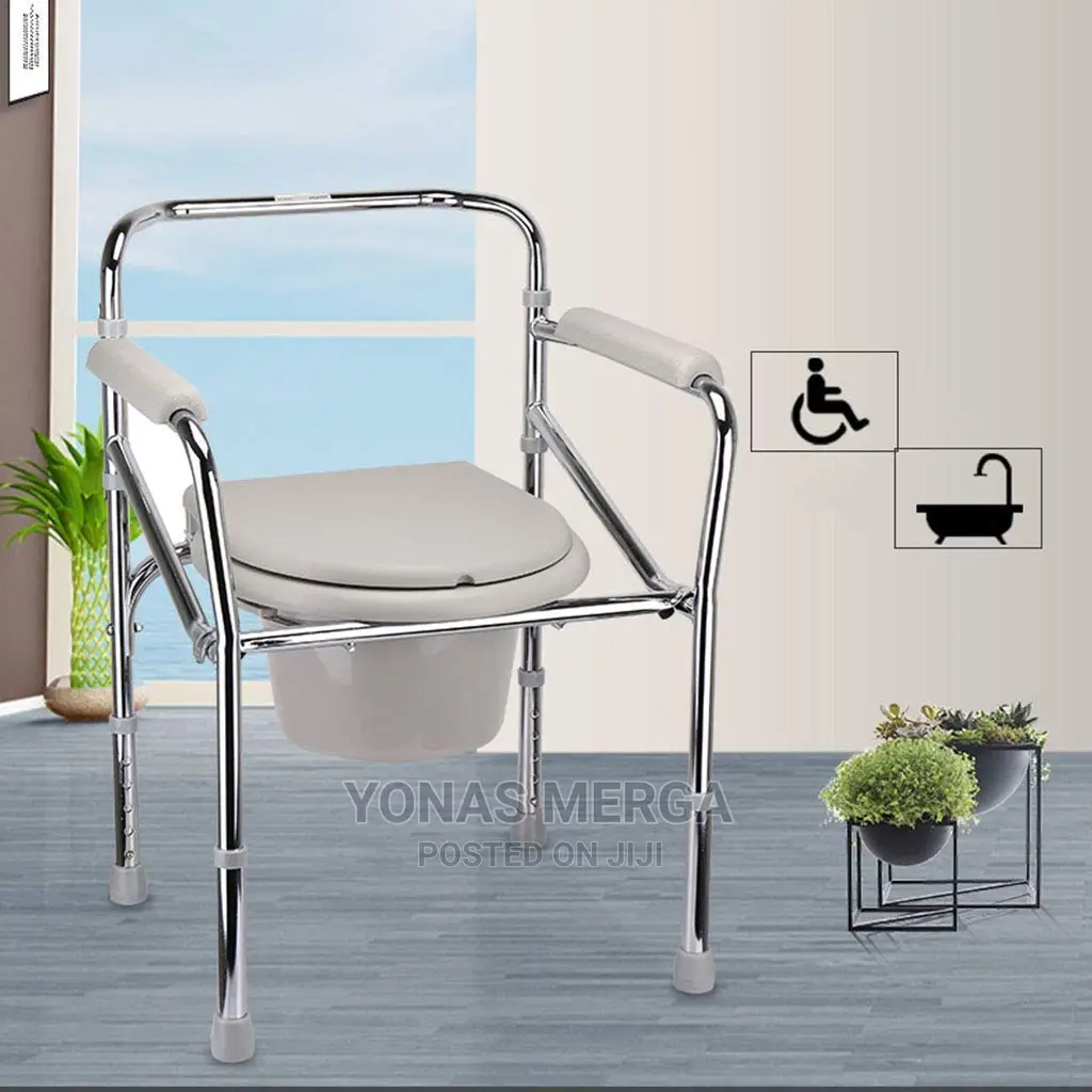Commode Chair Lightweight Folding Over Seat Toilet Raiser
