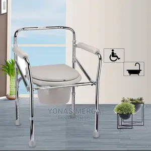 Commode Chair Lightweight Folding Over Seat Toilet Raiser