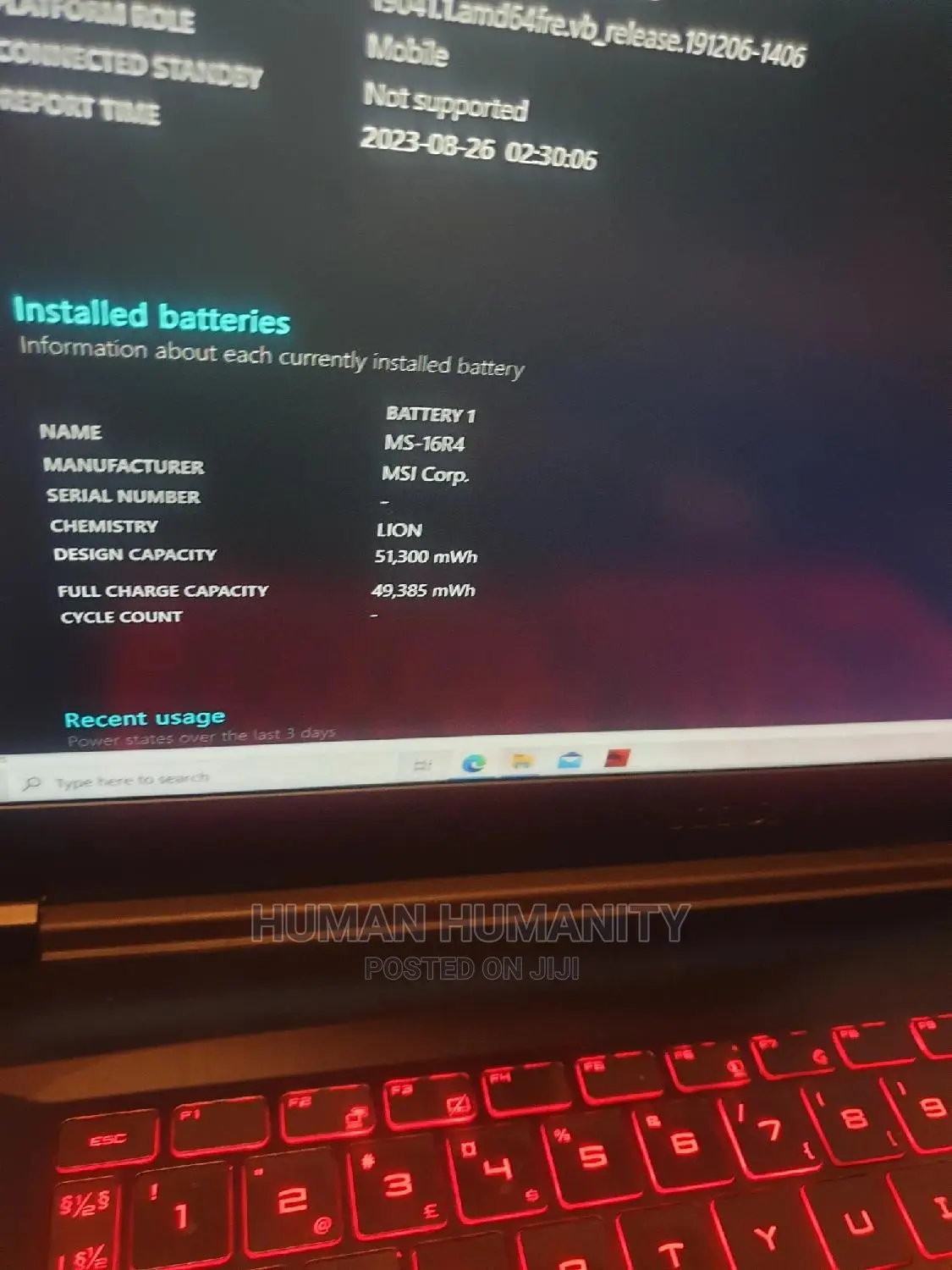 New Laptop MSI GF63 8GB Intel Core i5 SSD 256GB