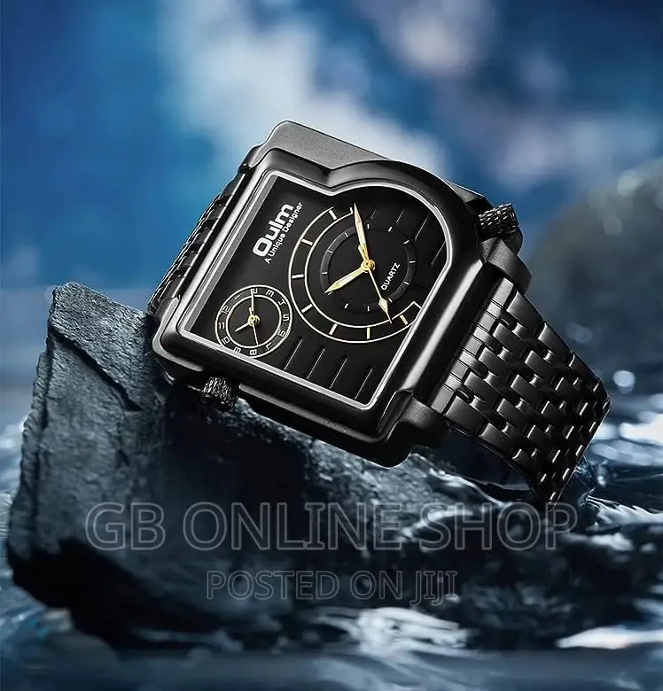 Oulm Large Dial Men Watch Steel Strap Casual Watch