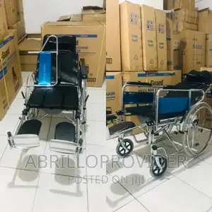 Reclining Commode Wheelchair Adult Foldable Commode