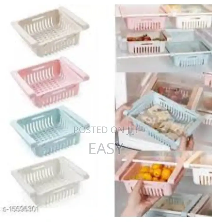 Adjustable Retractable Refrigrator Storage Basket
