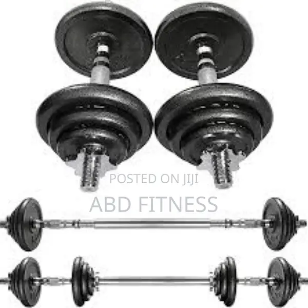 Adjustable 50kg Dumbble and Barbells