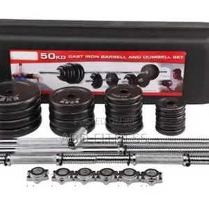 Adjustable 50kg Dumbble and Barbells