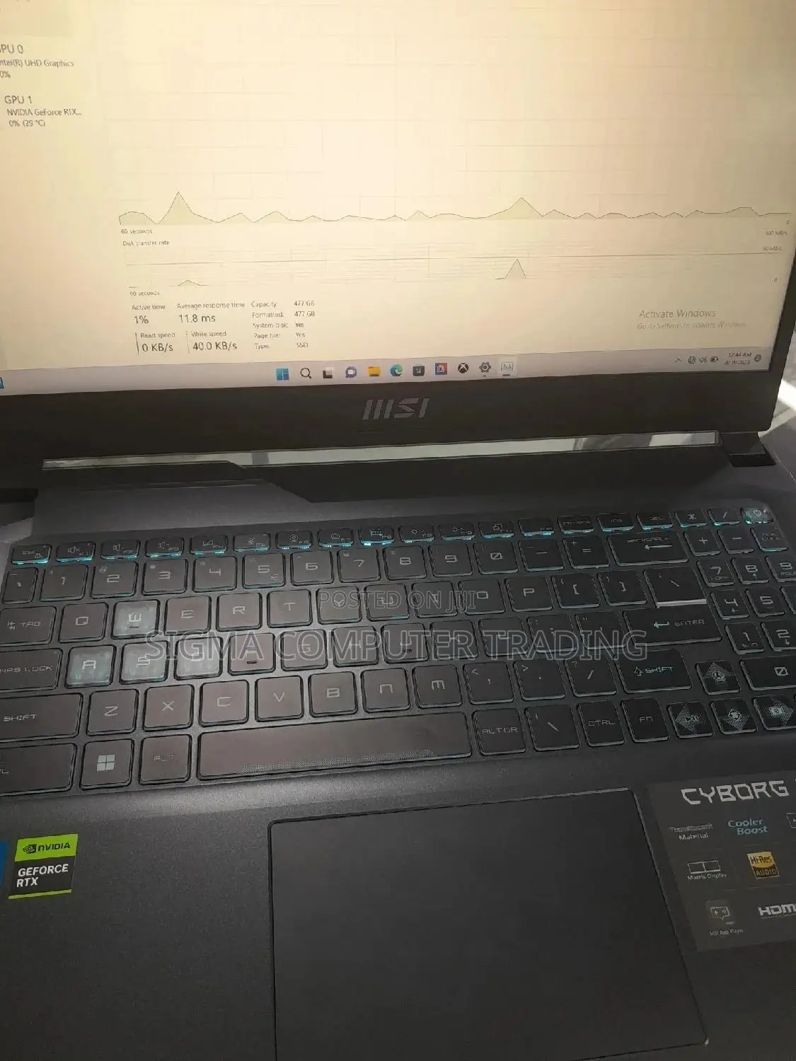 New Laptop MSI Pulse GL66 8GB Intel Core I7 SSD 512GB