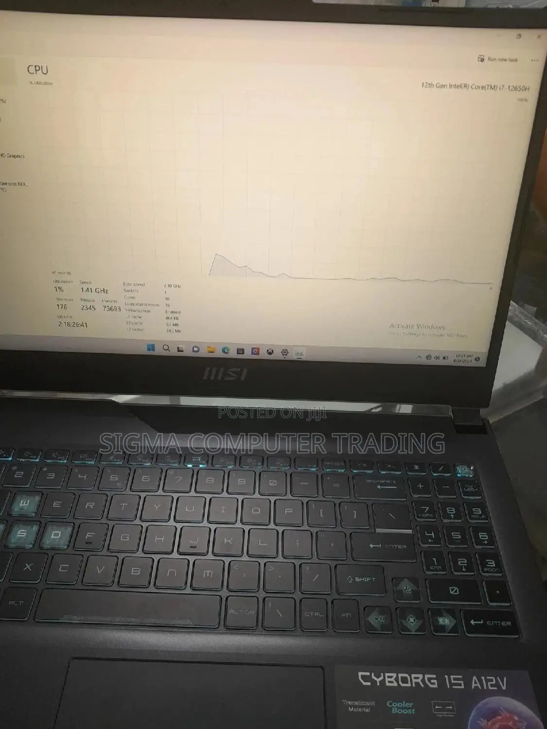 New Laptop MSI Pulse GL66 8GB Intel Core I7 SSD 512GB