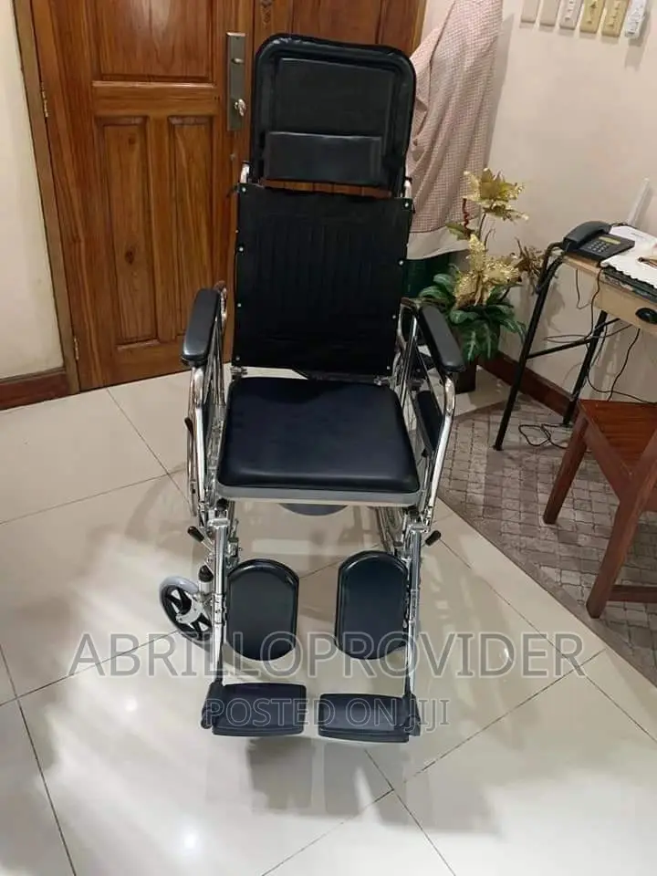 Multifunctional Reclining Commode Wheelchair Wheel