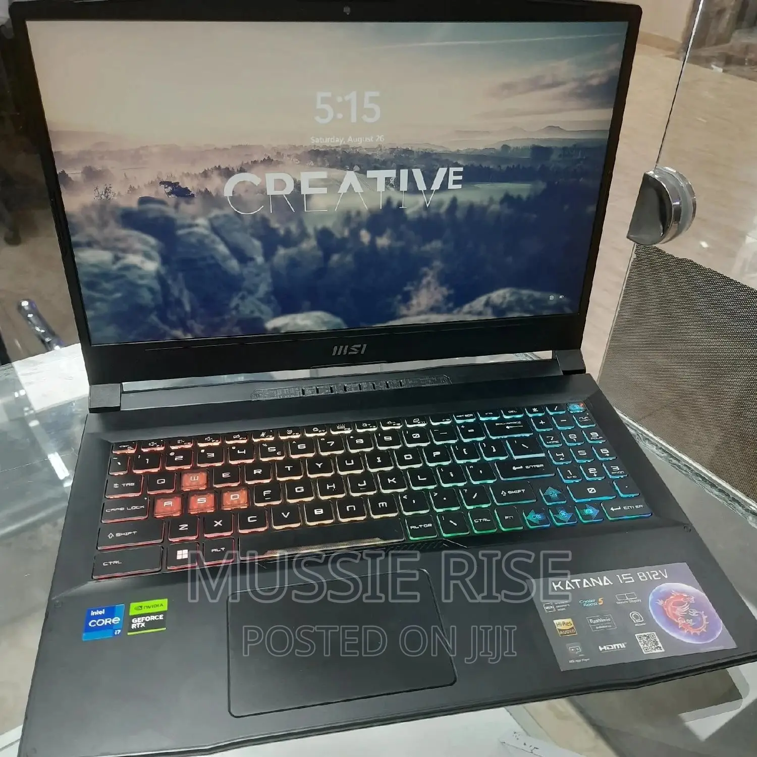 New Laptop MSI Crosshair 15 B12U 16GB Intel Core I7 SSD 512GB