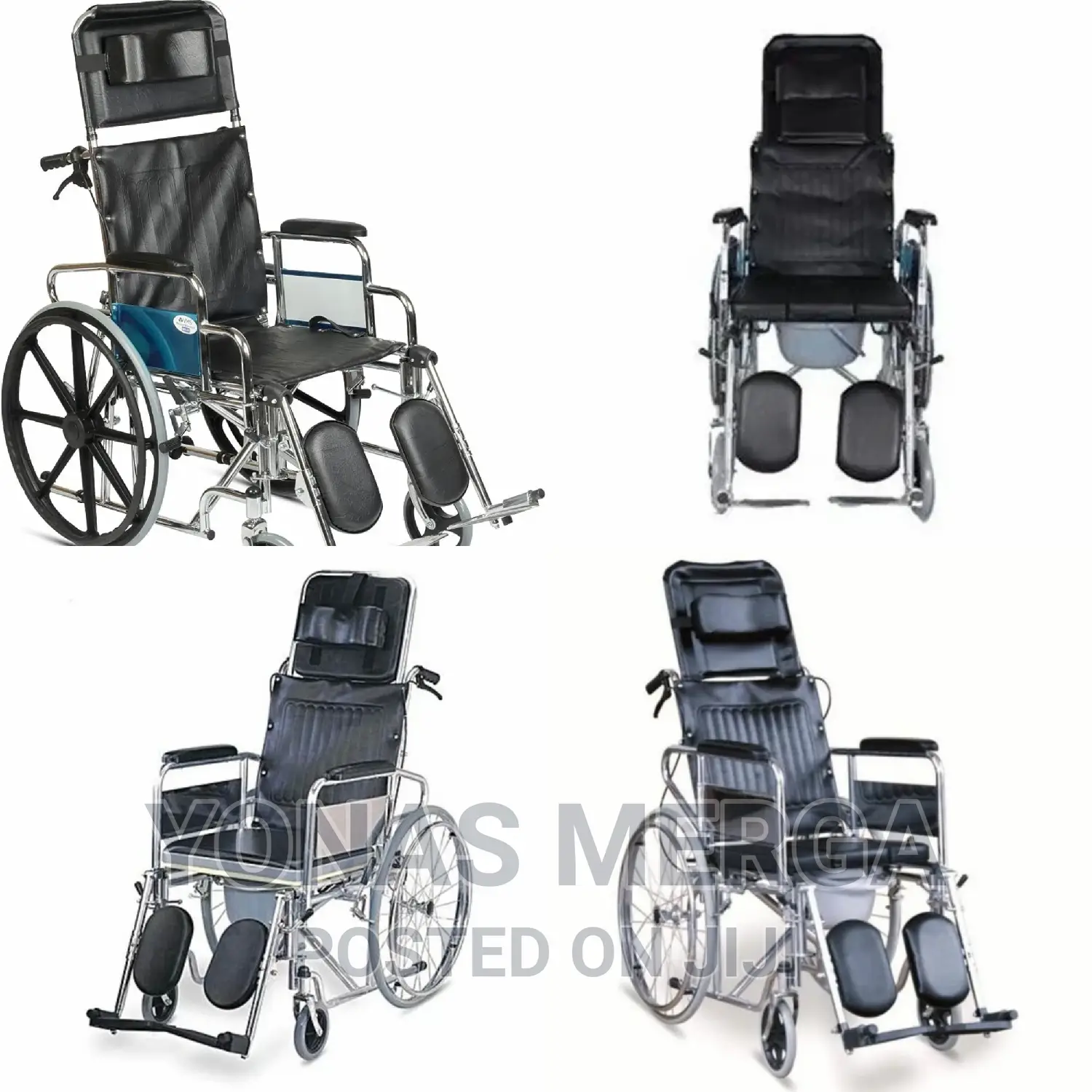 Med-E Move Recliner Wheel Chair With Commode