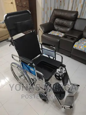 Wheelchair Plastic Commode Seat With Pot.