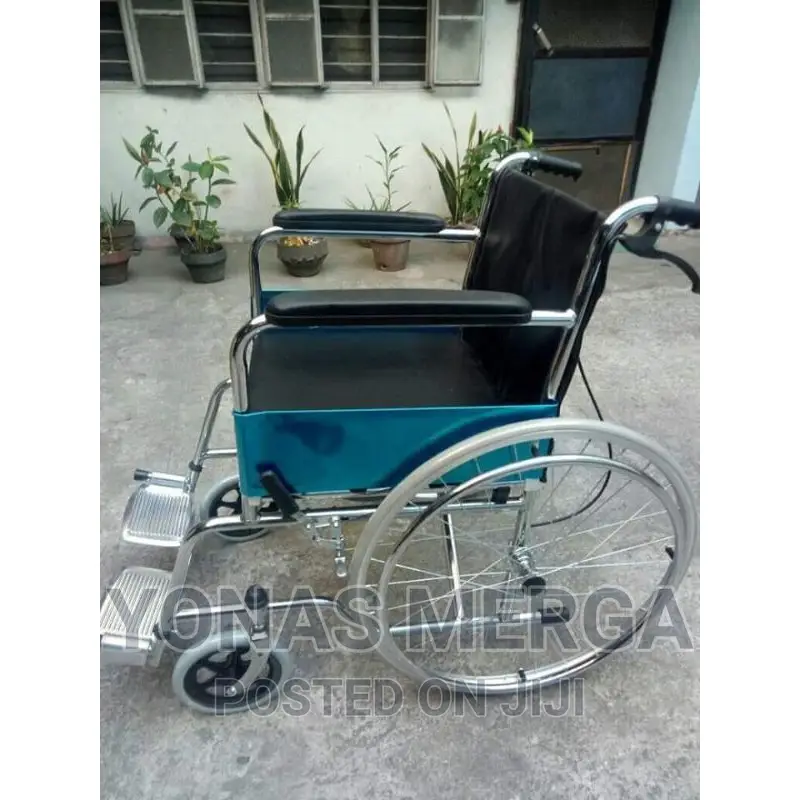 Wheelchair With Has Big Wheels With Hand Railings