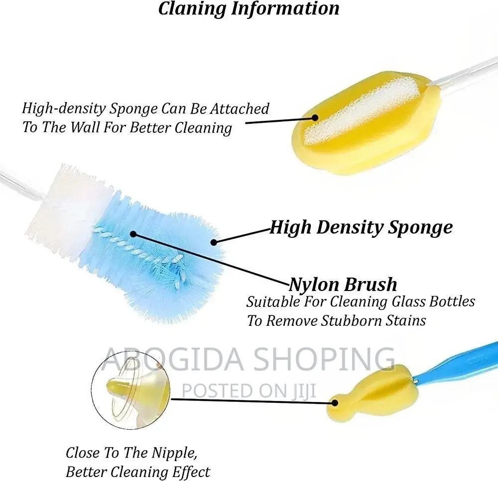 Bottle Brush Set(4 in 1) ጡጦ ማጠቢያ ብሩሽ