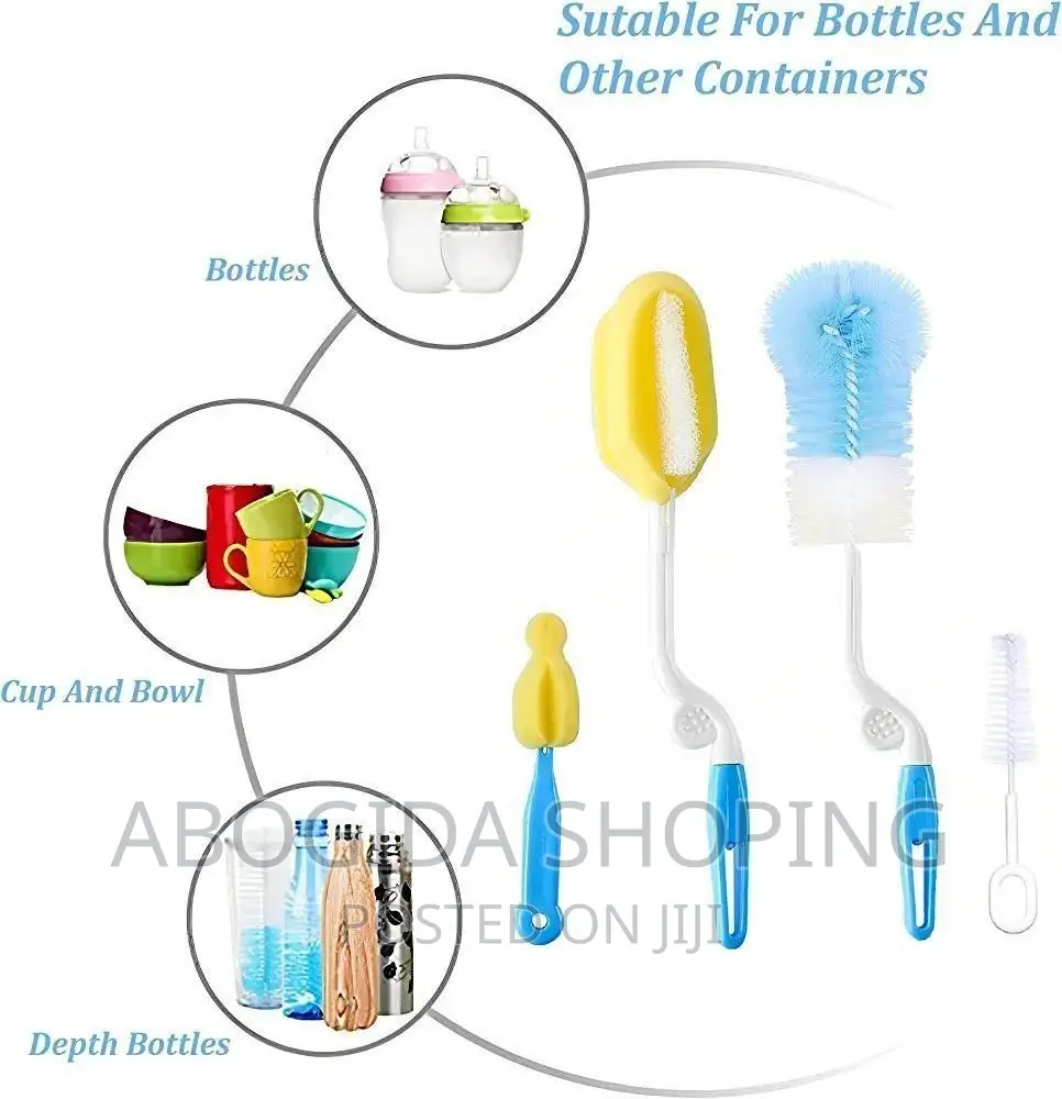 Bottle Brush Set(4 in 1) ጡጦ ማጠቢያ ብሩሽ