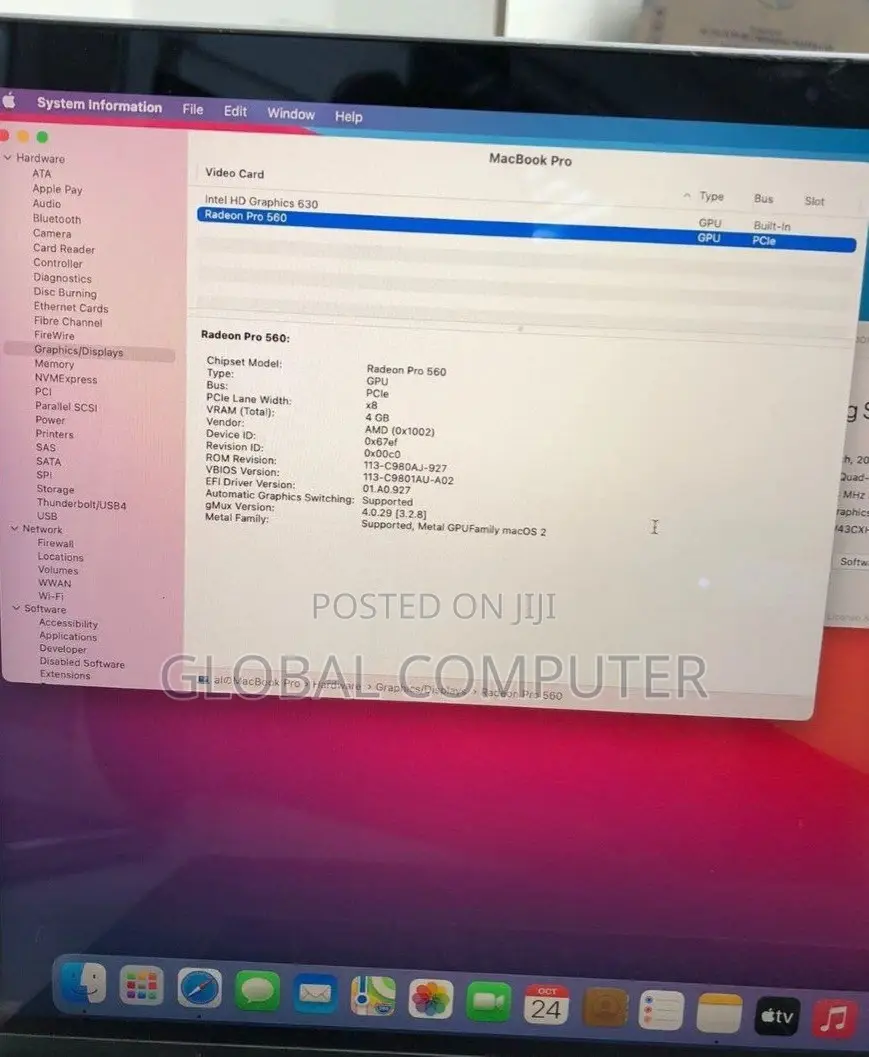 New Apple MacBook Pro 2017 16GB Intel Core I7 SSHD (Hybrid) 512GB