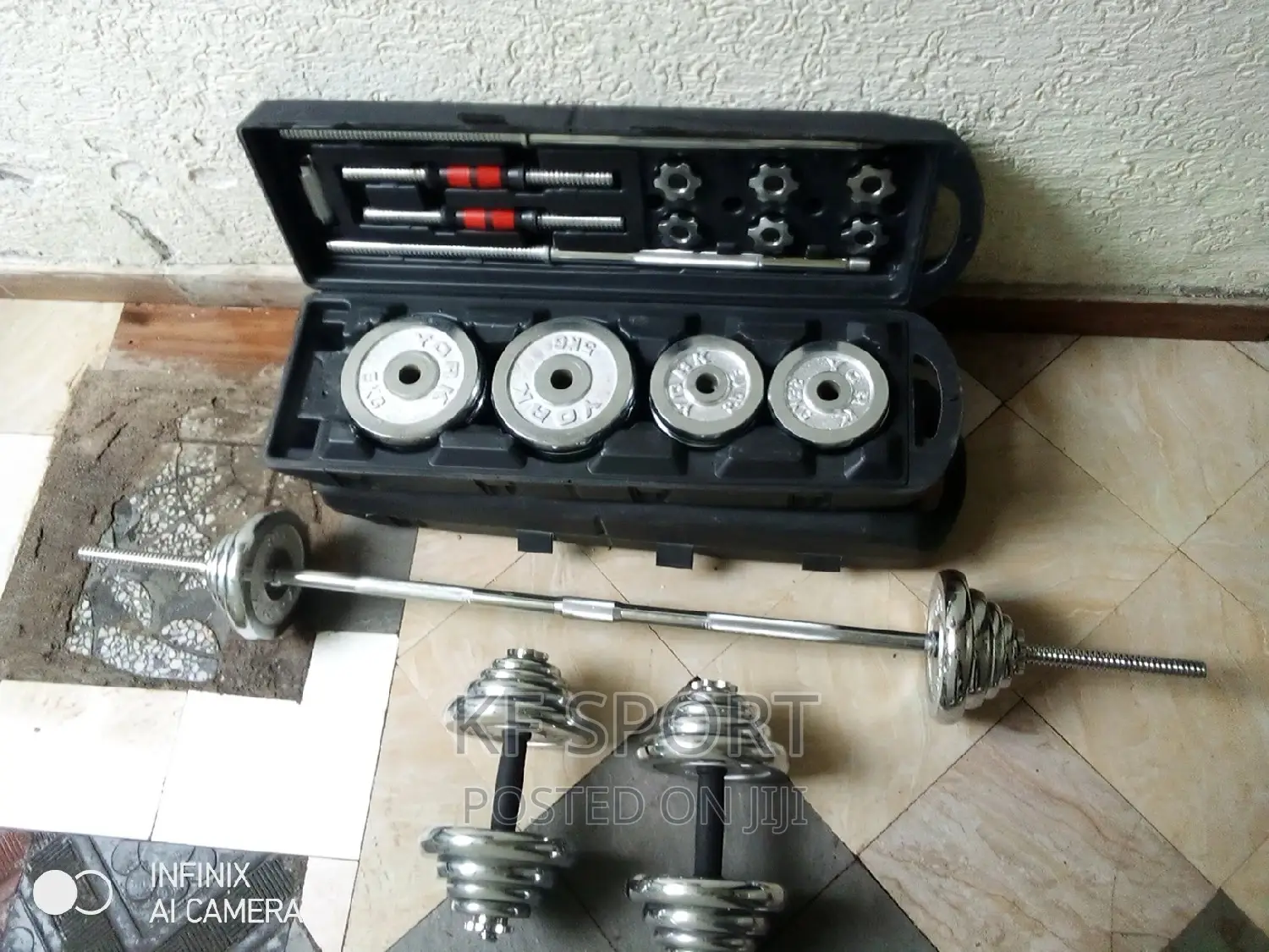 ዳምፕልና በርቤል (ተገጣጠሚ) Dumbbell and Barbell (Adjustable 50kg)