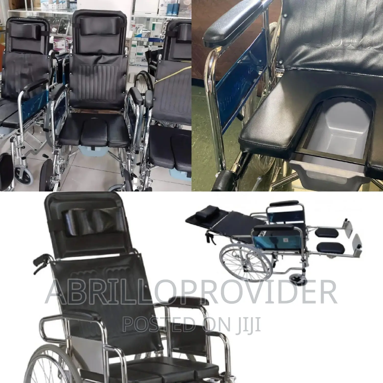 Reclining Commode Wheelchair With Magwheels V9
