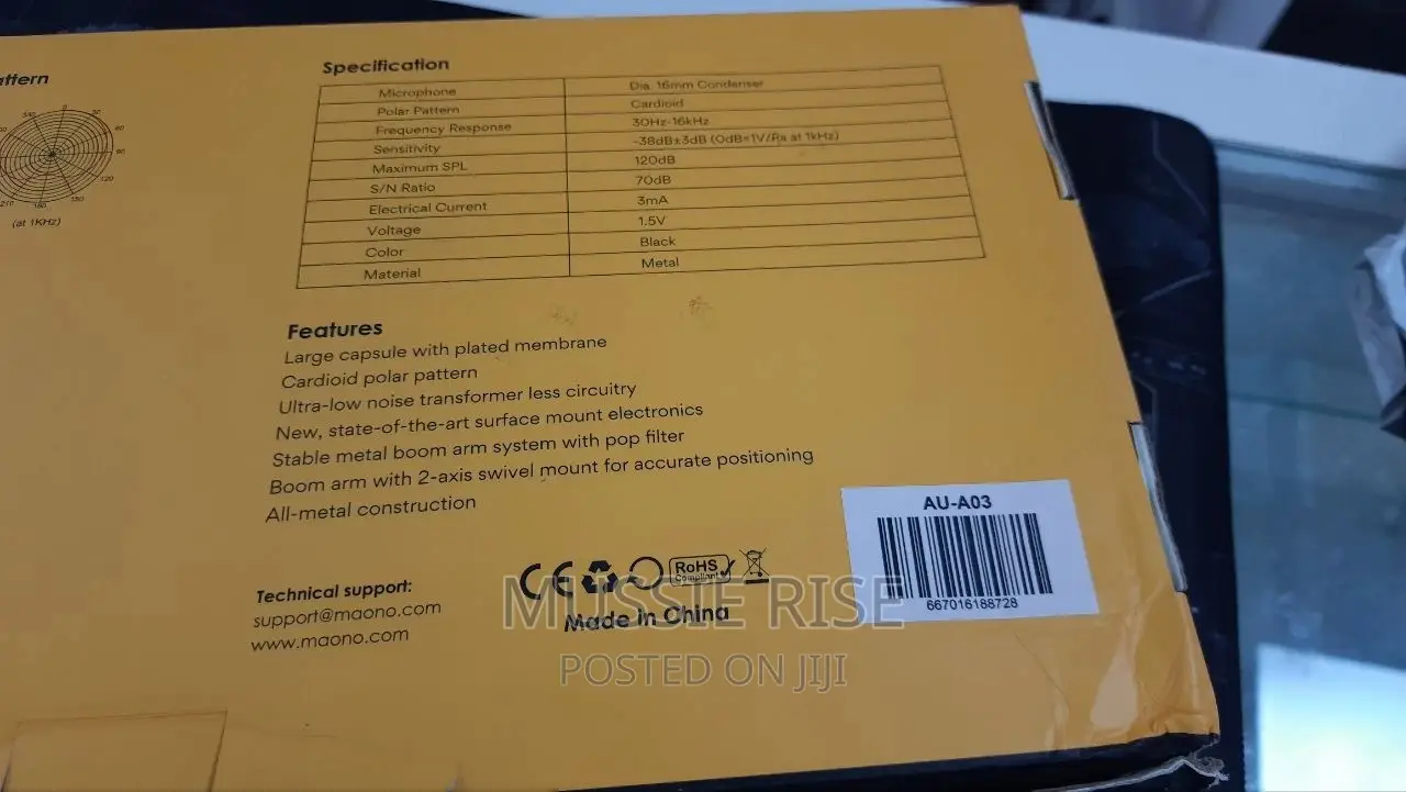 MAONO AU-A03 Condenser Microphone in Bole - Audio & Music Equipment ...