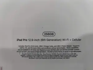 New Apple iPad Pro 12.9 (2022) 256 GB Black