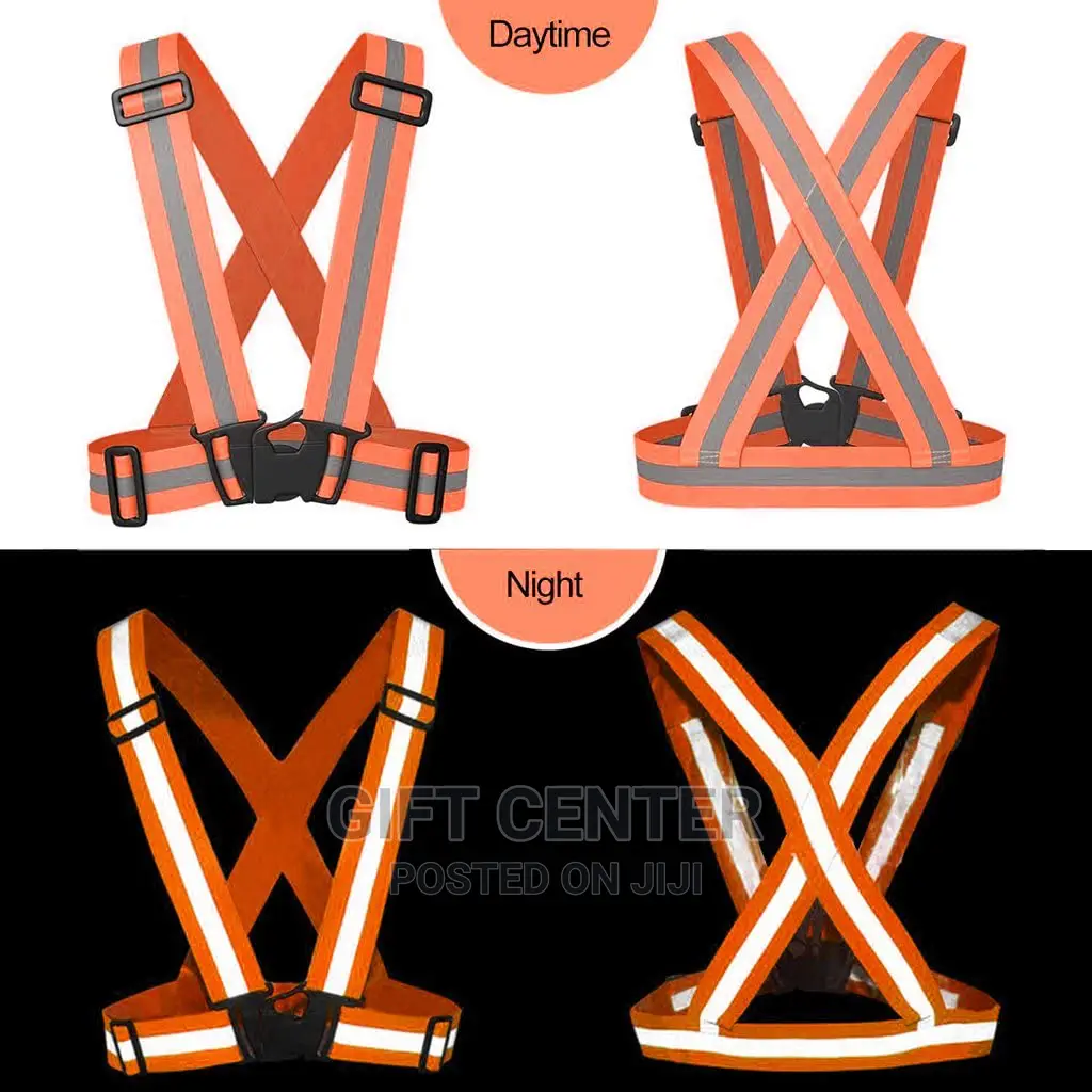 Safety Reflective Adjustable Vest Belt High Visibility Gear