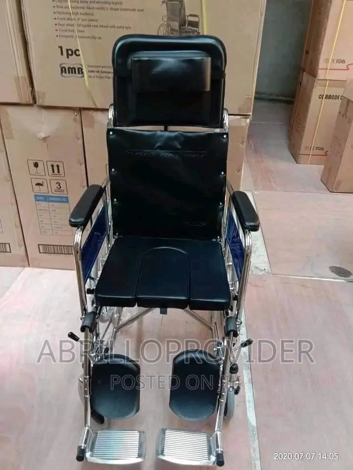 Almunium and Foldable Commode Wheelchair