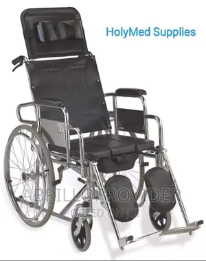 Almunium Wheelchair Commode/ Wheelchair/ Commode