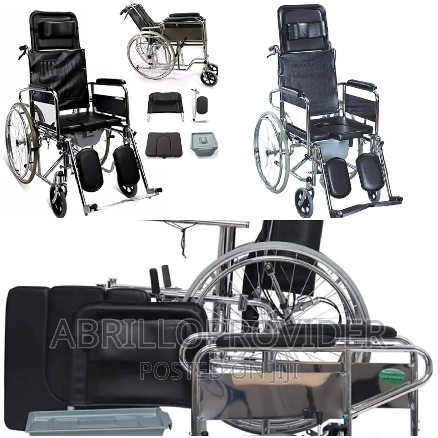 Commode Wheelchair, Full Option - Sq10