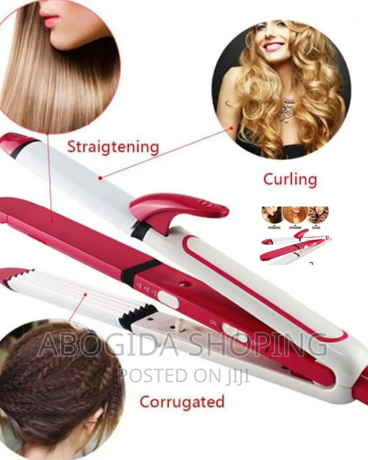 3 in 1 Professional Hair Curler Straighterner