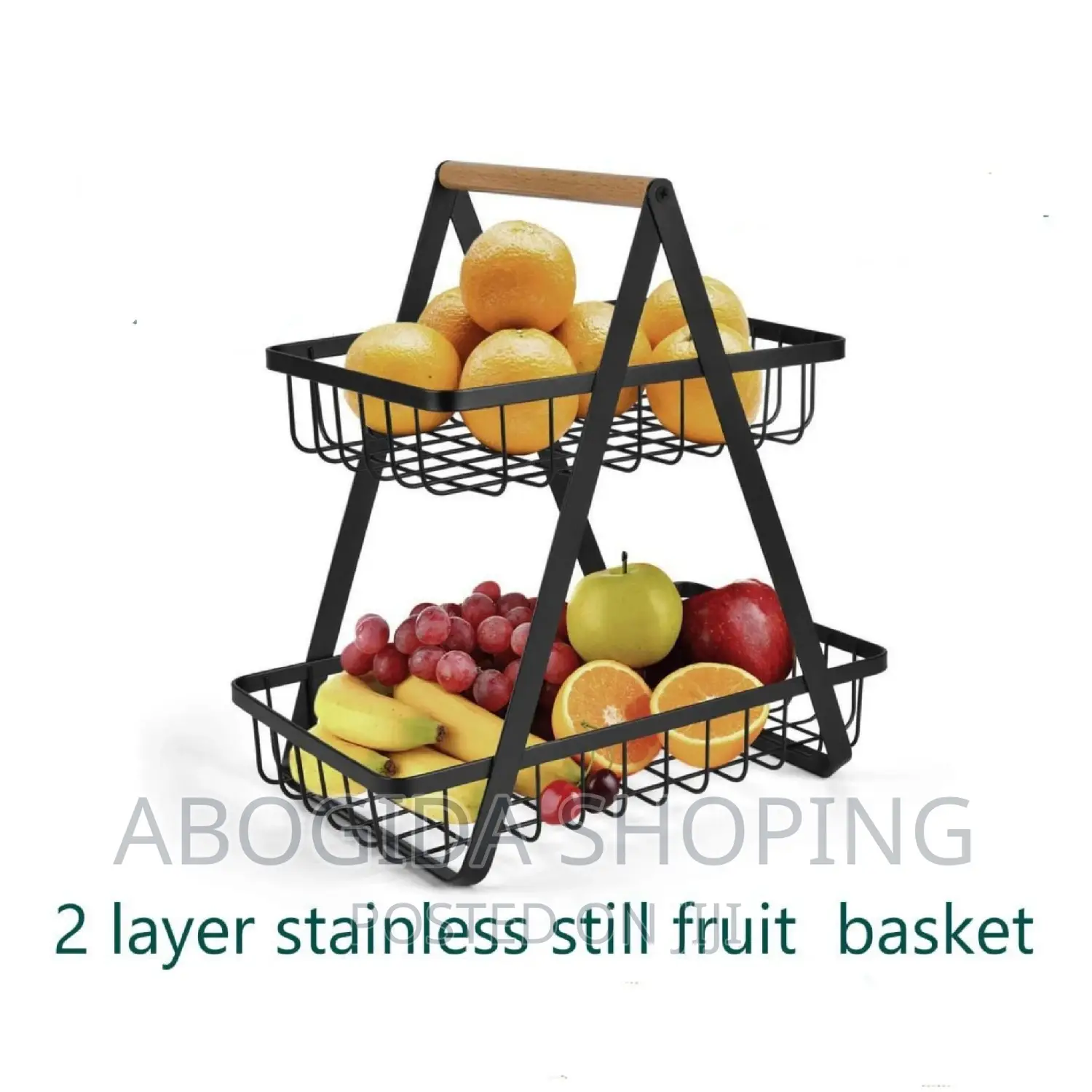 2 Layer Stainless Still Fruit Basket
