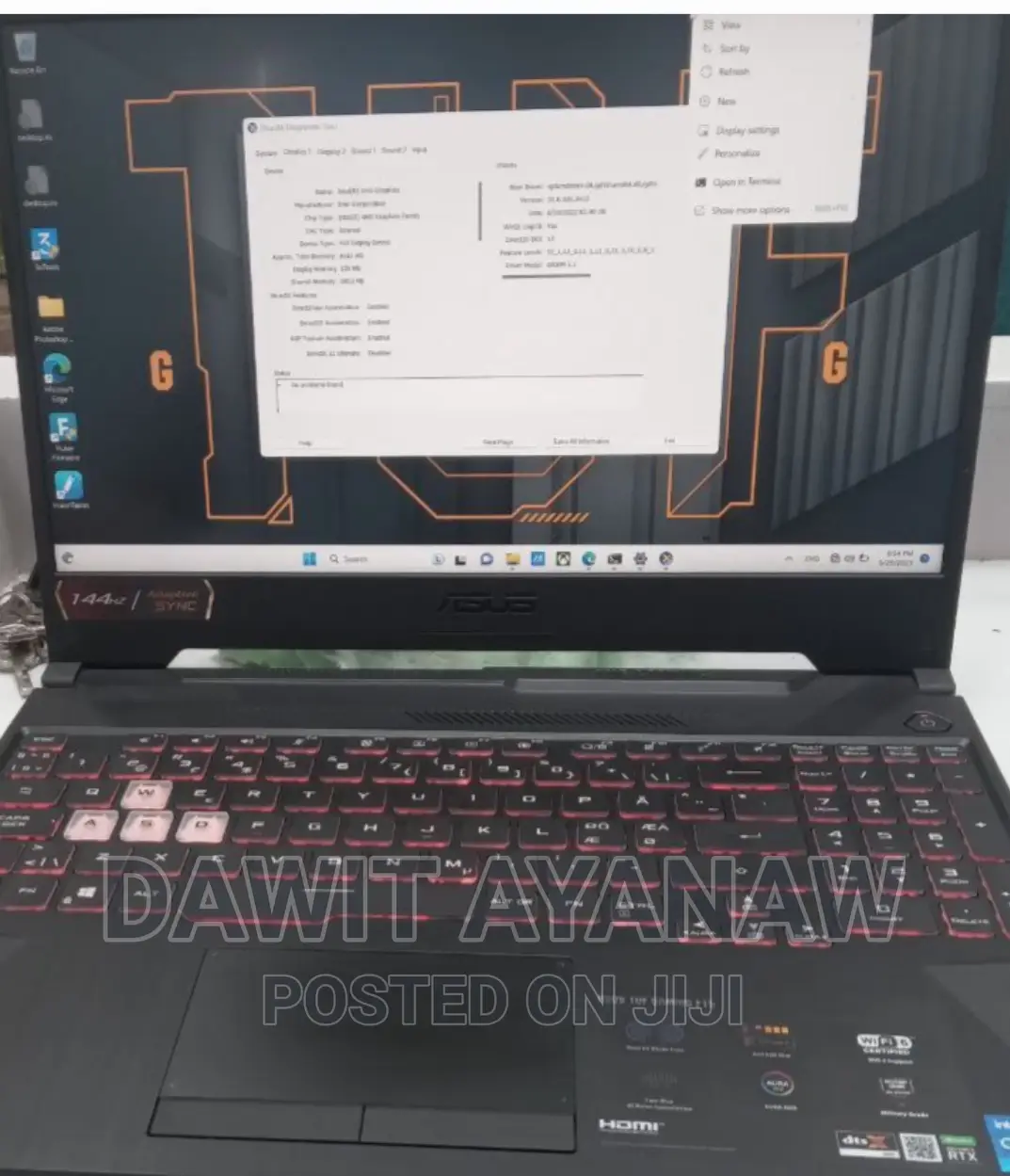 New Laptop Asus TUF Dash F15 16GB Intel Core I5 SSD 512GB