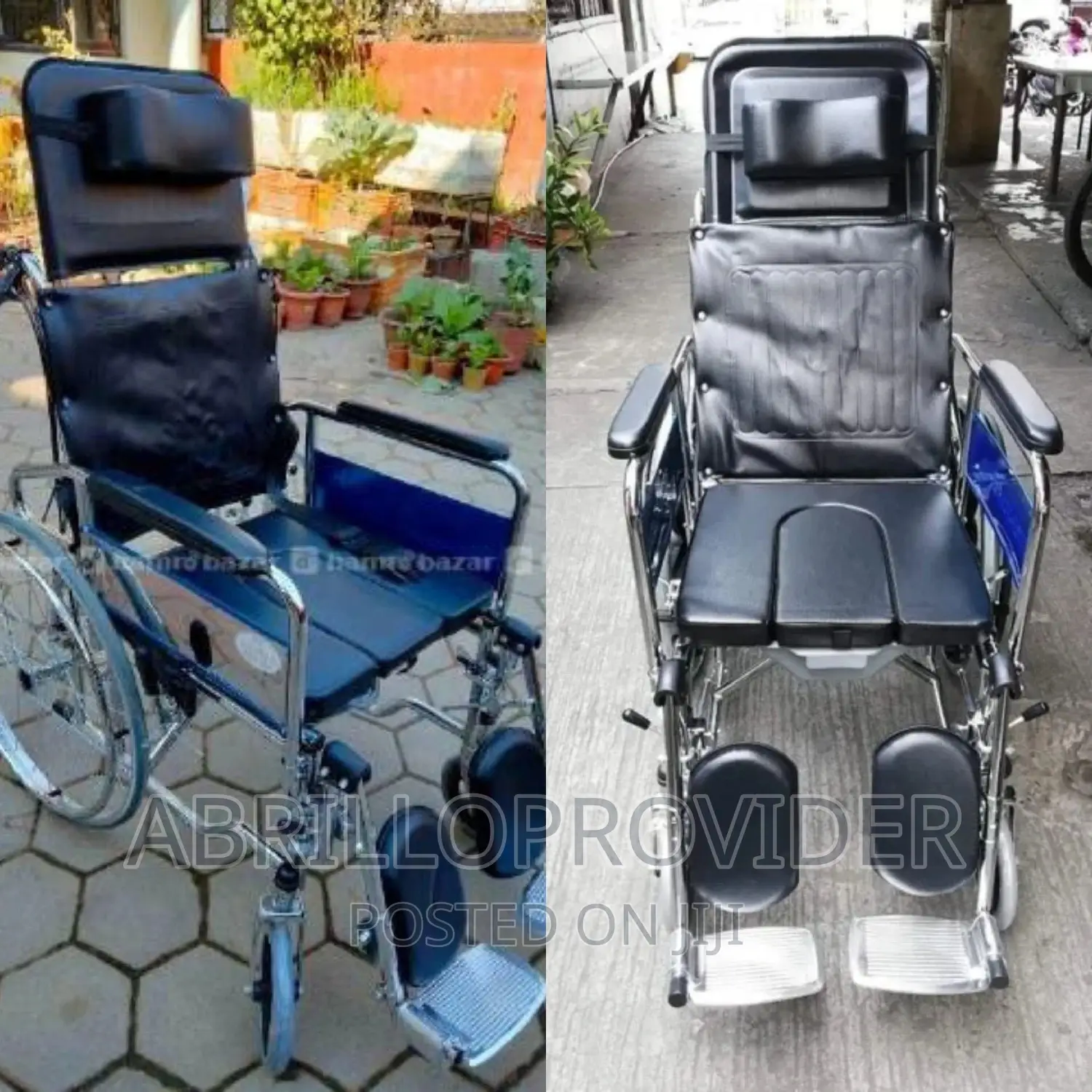 Reclining Wheelchair With Commode.#Commode