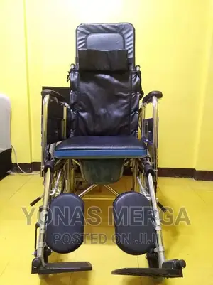 Photo - Wheelchair With Commode Opening, High Back Bedsidetoilet