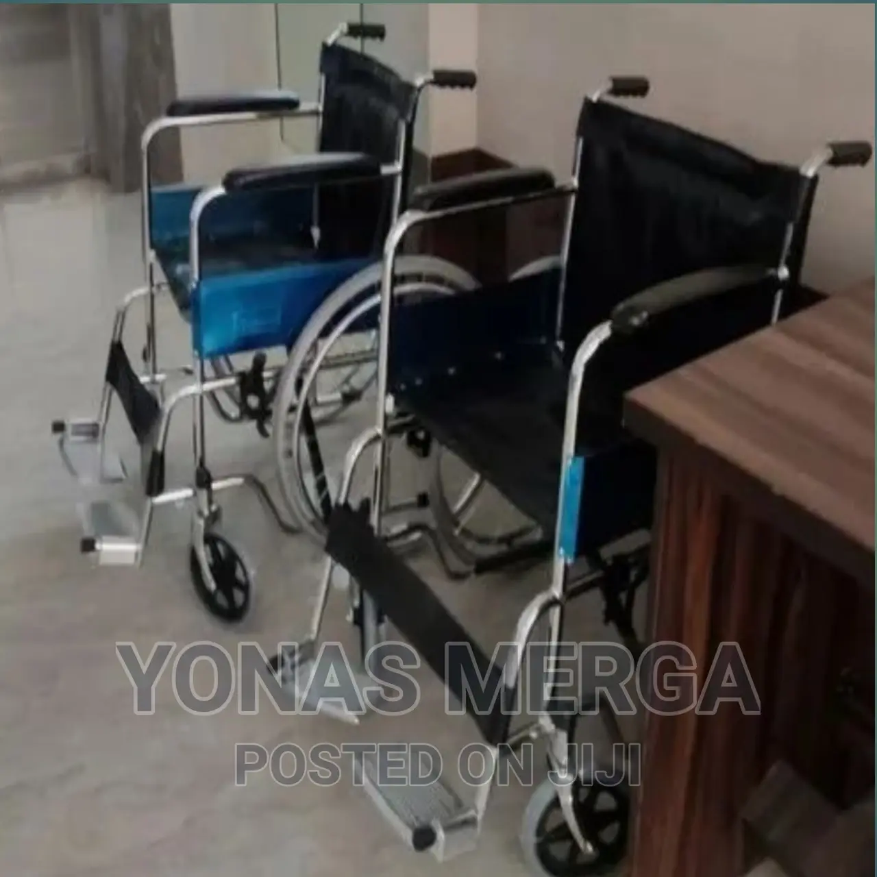 Black 350lbs Steel Foldable Manual Wheelchair