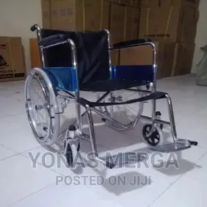 Black 350lbs Steel Foldable Manual Wheelchair