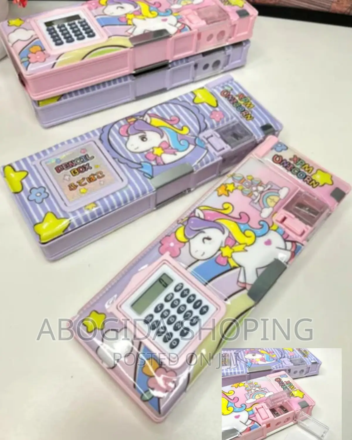Fancy Pencil Box With Calculator for Kids School