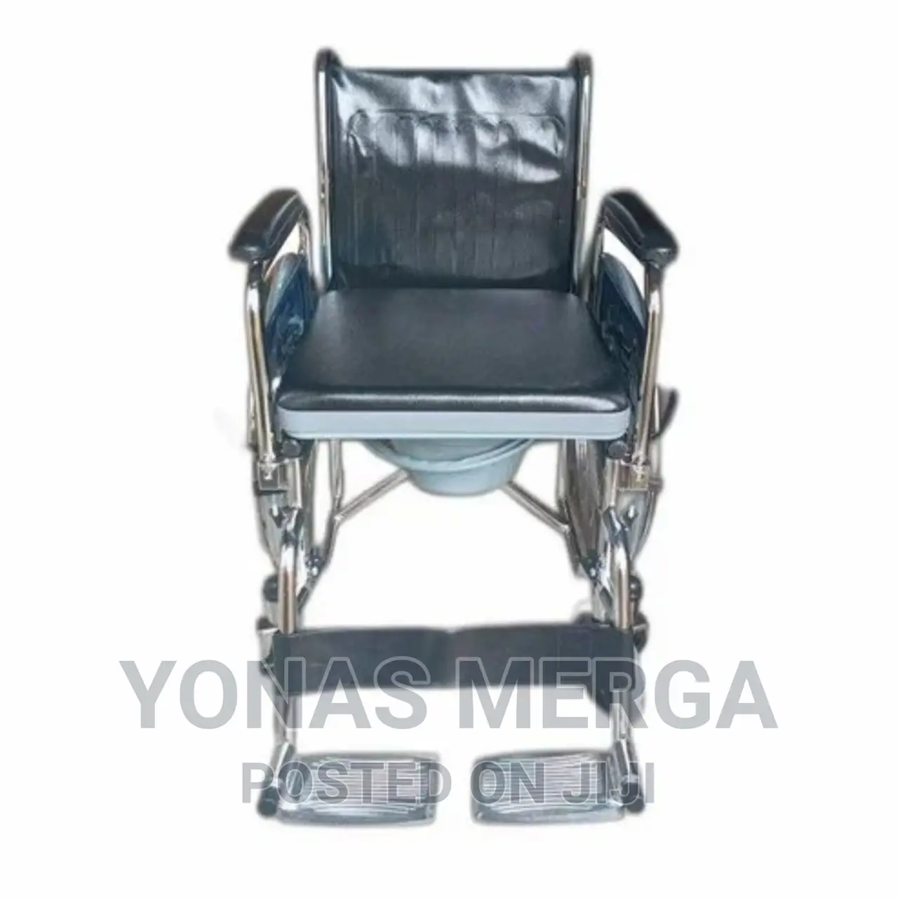 Commode Seat With Center Cut Commode Cushion Cover on Top