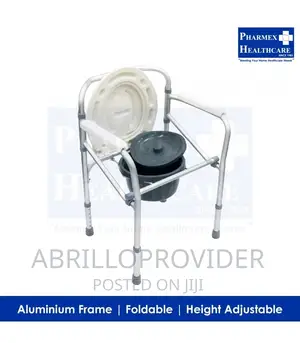 Photo - Steel Commode Chair Height Adjustable