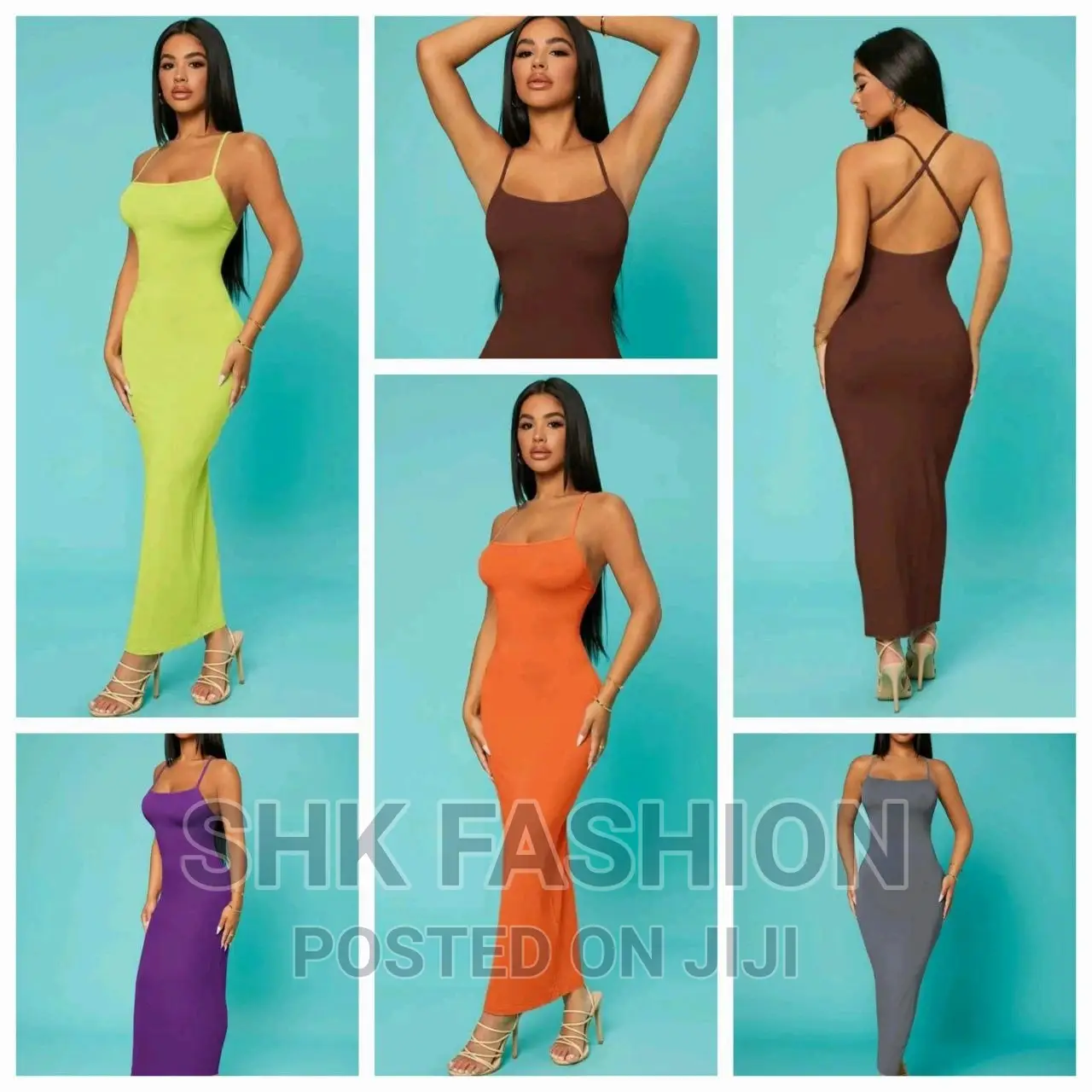 Solid Criss-Crossed Backless Bodycon Long Dress