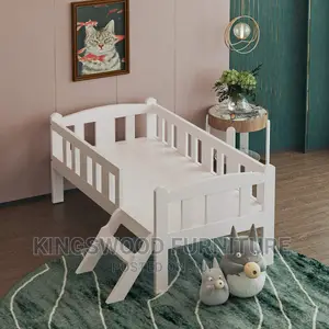 100cmx160cm Kids Bed With Ladder(100x160የሆነ ደረጃ ያለው የህጻን አልጋ