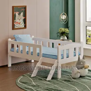 Photo - 100cmx160cm Kids Bed With Ladder(100x160የሆነ ደረጃ ያለው የህጻን አልጋ