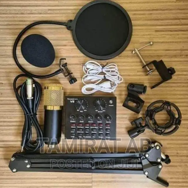 BM 800 Condenser Microphone With V8 Sound Card