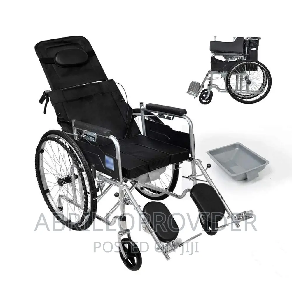 Lightweight Folding Manual Wheelchair With Commode Chair