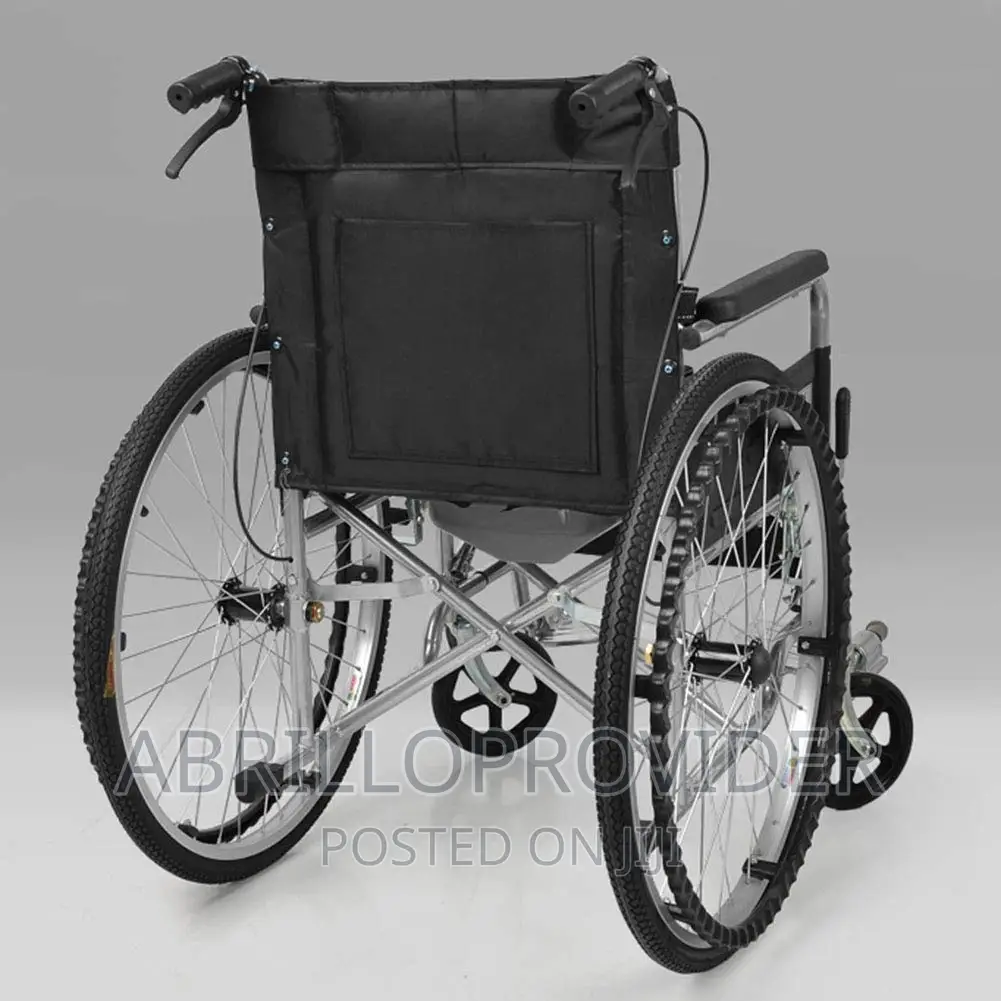 የራሱ ፖፖ ያለው አልሙኒየም ዌልቸር Commode Wheelchair