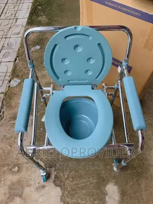 COMMODE CHAIR Height Adjustable With Toilet Pot and Led