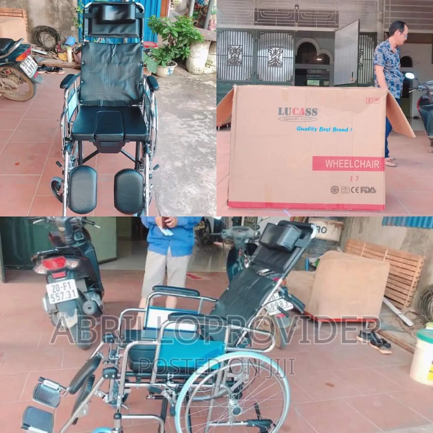 New Packed Commode Wheelchair With Reclining / Foldable