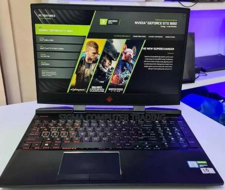 New Laptop HP Omen 15 16GB Intel Core I7 SSD 512GB