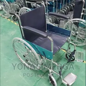 Photo - Normal New Wheelchair Chrome Plated Metal Frame